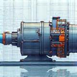 Industrial machinery engineering drawing